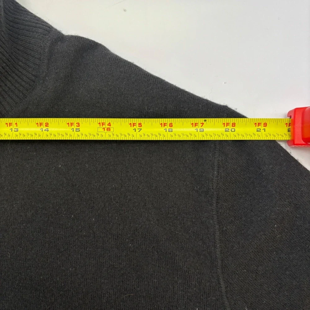 The North Face Mens XL Black Cotton Wool Blend Quarter Zip Pullover‎ Sweater